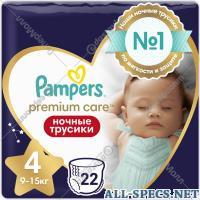 Pampers 夜间时间 内裤. «Pampers» Premium Care 大小 4, 22 嘘 9 千克-15 千克