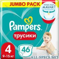 Pampers 内裤. «Pampers» Pants 9-15 千克 大小 4, 46 块